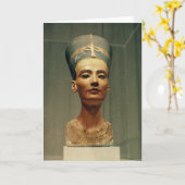 女王のNefertiti、正面図バスト カード (黄色い花)