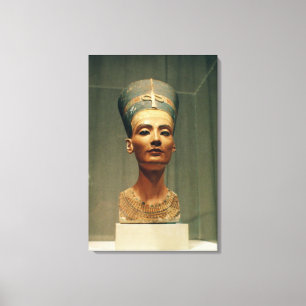 女王のNefertiti、正面図バスト キャンバスプリント