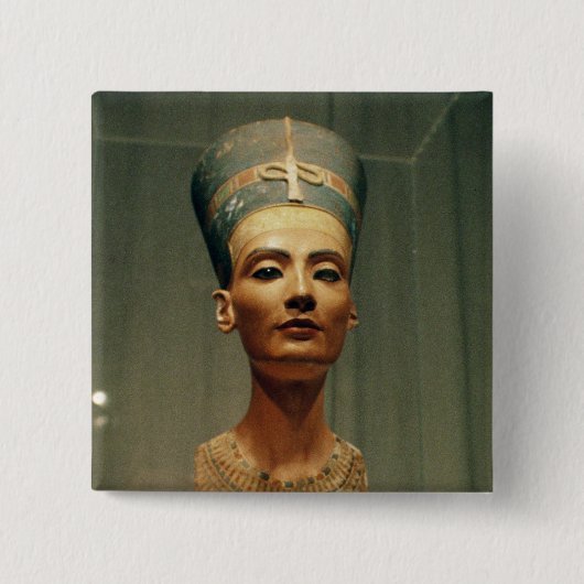 女王のNefertiti、正面図バスト 缶バッジ (正面)
