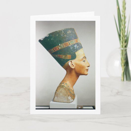 女王のNefertiti、studiからの側面図バスト、 カード (正面)