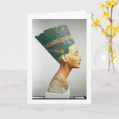 女王のNefertiti、studiからの側面図バスト、 カード (黄色い花)