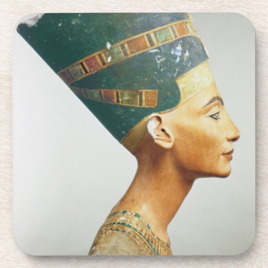 女王のNefertiti、studiからの側面図バスト、 コースター (正面)
