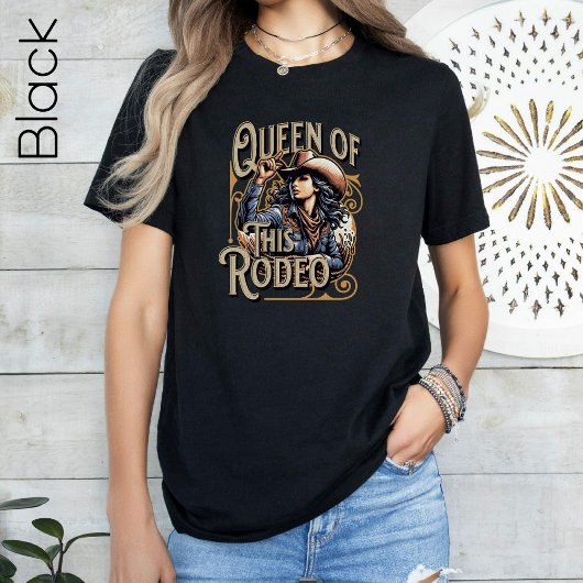 女王のRodeo Tee,女性のカーボーイギフト,女の子ボス Tシャツ