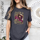 女王のRodeo Tee,女性のカーボーイギフト，女の子ボス Tシャツ