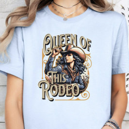 女王のRodeo Tee,女性のカーボーイギフト，女の子ボス Tシャツ