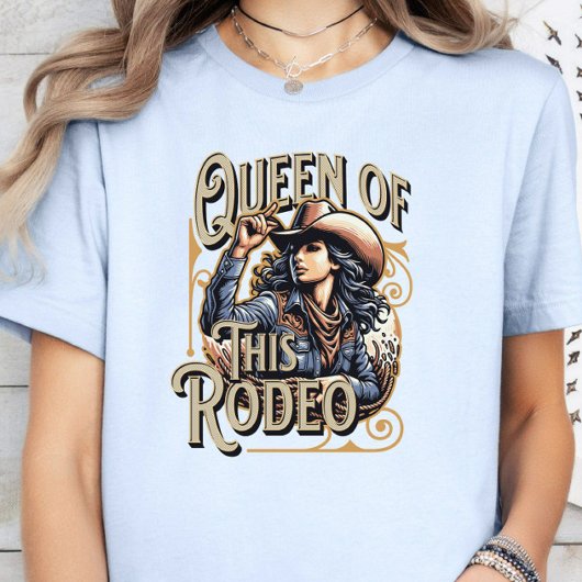 女王のRodeo Tee,女性のカーボーイギフト，女の子ボス Tシャツ