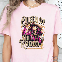 女王のRodeo Tee,女性のカーボーイギフト，女の子ボス Tシャツ