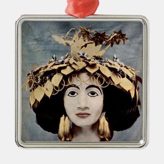 女王のShub広告によって擦り切れたなスメル人の頭飾り メタルオーナメント (正面)