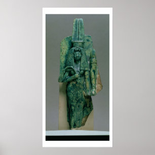 女王のTiyeのAmenophis III、Neの妻小像 ポスター