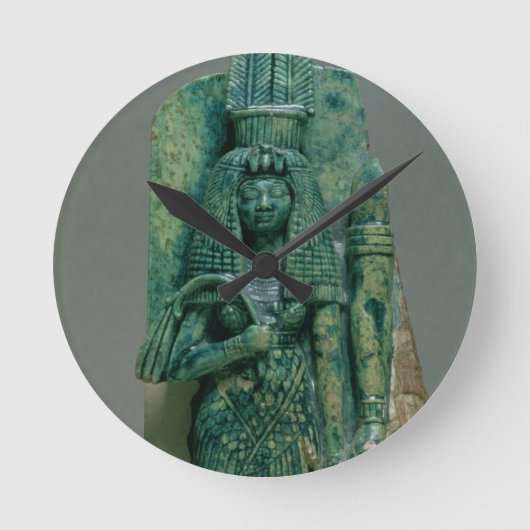 女王のTiyeのAmenophis III、Neの妻小像 ラウンド壁時計 (正面)