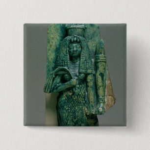 女王のTiyeのAmenophis III、Neの妻小像 缶バッジ