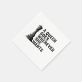 女王はチェスの好きな人が欲しいおもしろいところへ行く スタンダードカクテルナプキン (角)