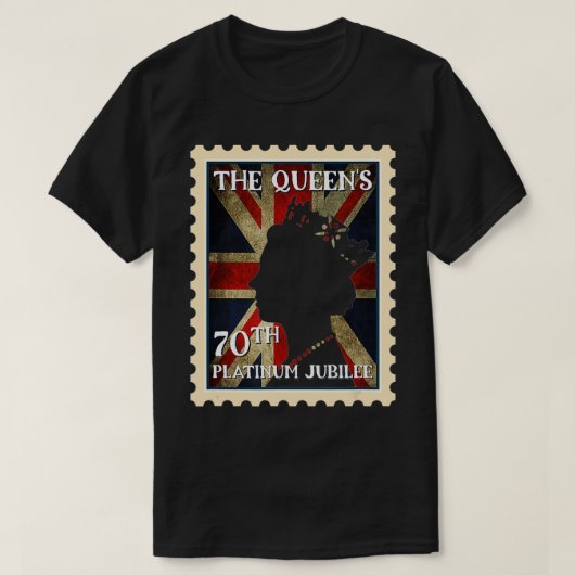 女王はプラチナジュビリー20221952イギリス Tシャツ (デザイン正面)