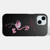 女王は上品なシック退職したなピンクのフラミンゴを持っている Case-Mate iPhoneケース (裏面 (横))