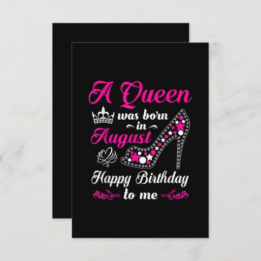 女王は女生まれ性の威厳がある誕生日 エンクロージャーカード (正面/裏面)