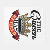 女王は女退職したを退ける フリースブランケット (正面(横))