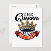 女王は女退職したを退ける ポストカード (正面/裏面)