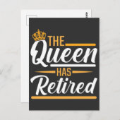 女王は女退職した性をおもしろい持つ ポストカード (正面/裏面)