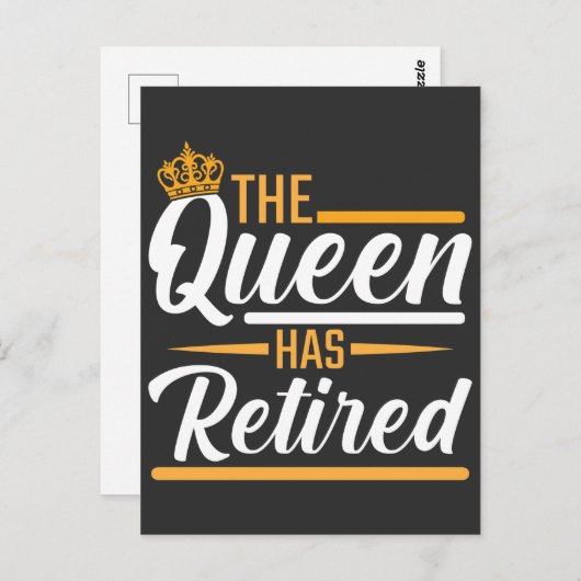 女王は女退職した性をおもしろい持つ ポストカード (正面/裏面)