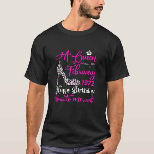 女王は生まれ2月50日の女の子の誕生日 Tシャツ (正面)