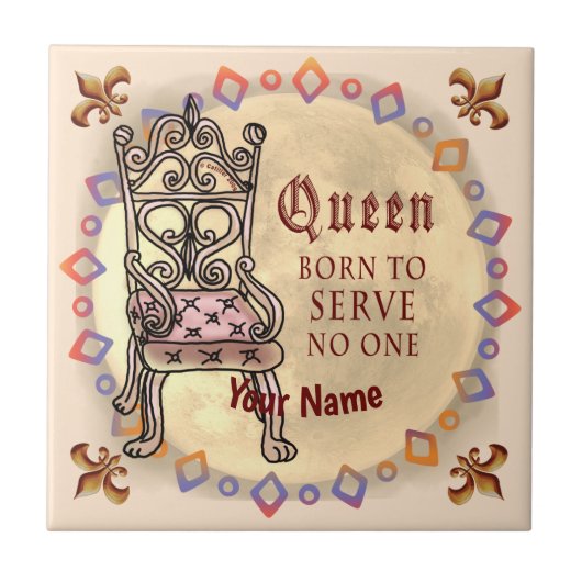 女王は誰にも仕えない タイル (正面)