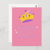 女王は1月に生まれる ポストカード (正面/裏面)