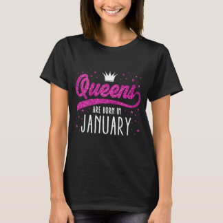 女王は1月の誕生日プレゼントで生まれます Tシャツ