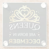 女王は12生まれ月1日に ガラスコースター (裏面)