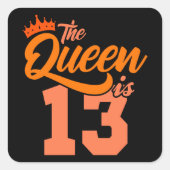 女王は13歳の13誕生日娘 スクエアシール (正面)