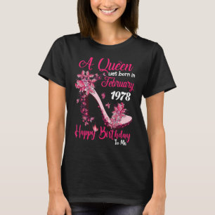 女王は1978生まれ年2月45誕生日 Tシャツ