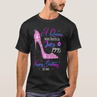 女王は1995生まれ年7月に幸せ27誕生日だった Tシャツ