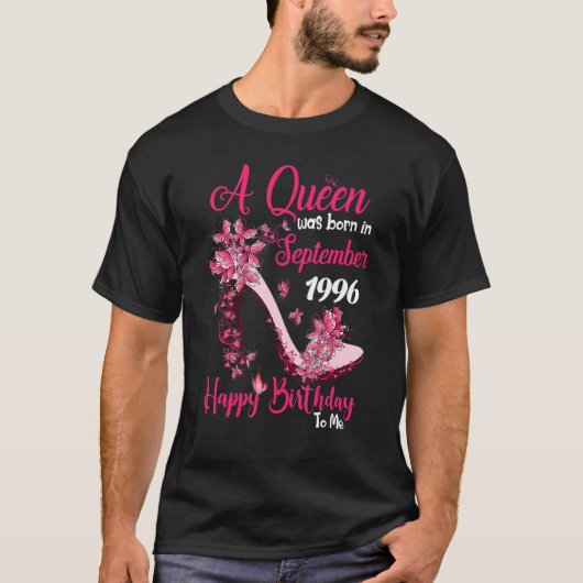 女王は1996生まれ年9月に幸せ26th Birt Tシャツ (正面)