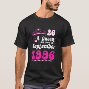 女王は1996生まれ年9月のハッピーバースデー Tシャツ