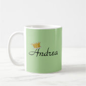 女王は8月に生まれます個人化なります編集します名前を!! コーヒーマグカップ (左)