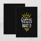 女王は8月29日に生まれる 誕生日ギフト 招待状 (正面/裏面)