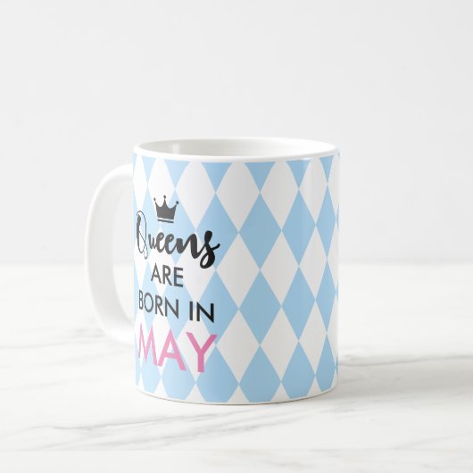 女王は -  オーダーメイドの月と色で生まれる コーヒーマグカップ (正面左)