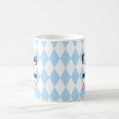 女王は - オーダーメイドの月と色で生まれる コーヒーマグカップ (中央)