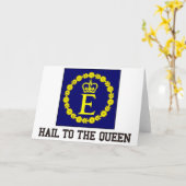 女王へのあられ カード (黄色い花)