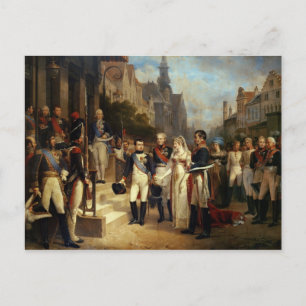 女王を受け取っているLouisa Napoleon Bonaparte ポストカード