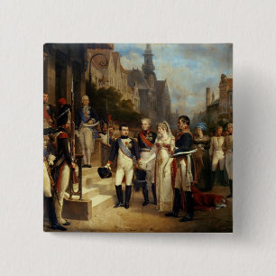 女王を受け取っているLouisa Napoleon Bonaparte 缶バッジ