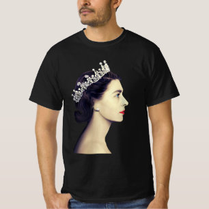 「女王エリザベス二世 – 若い女王ジグソーパズ Tシャツ
