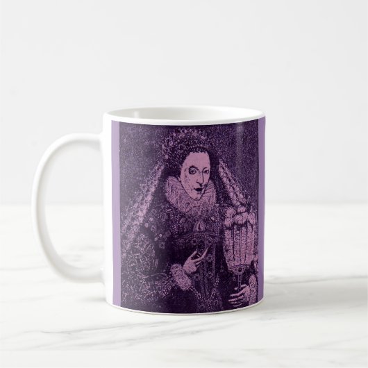 女王エリザベス1世ラベンダー コーヒーマグカップ (左)