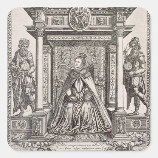 女王エリザベス1世（1533年～1603年）はジオグレープの守護者として スクエアシール (正面)