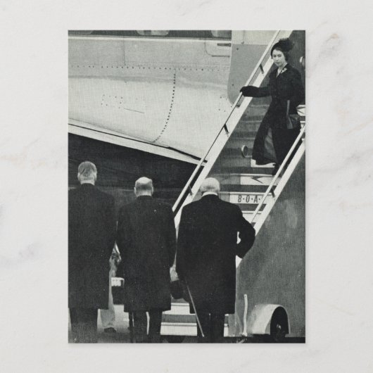 女王エリザベス2世が女王に ポストカード (正面)