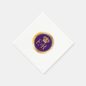 女王エリザベス2世の治世 スタンダードカクテルナプキン (角)