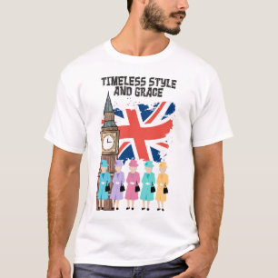 女王エリザベス2世 – 永遠のスタイルと恵み。 Tシャツ