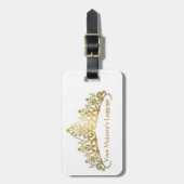 女王バチのためのおもしろいな荷物のラベル ラゲッジタグ (正面縦)