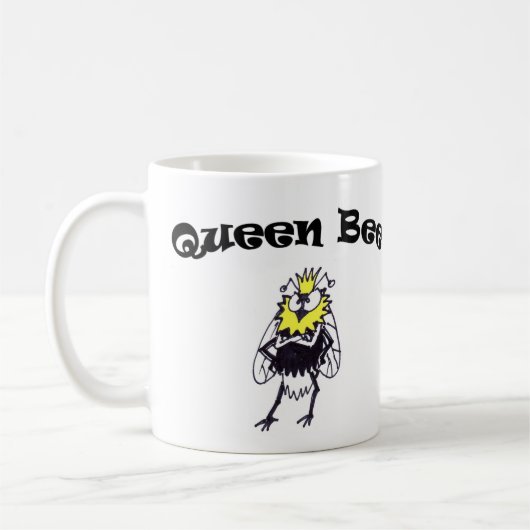 女王バチのマグ コーヒーマグカップ (左)