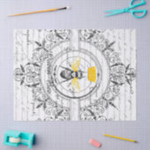 女王バチのDecoupageのティッシュペーパー 薄葉紙 (クラフト)