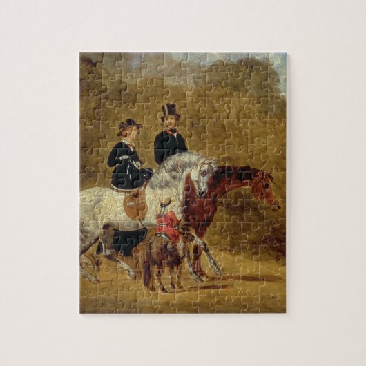 女王ビクトリア、王配及びHRHのスケッチ ジグソーパズル (縦)